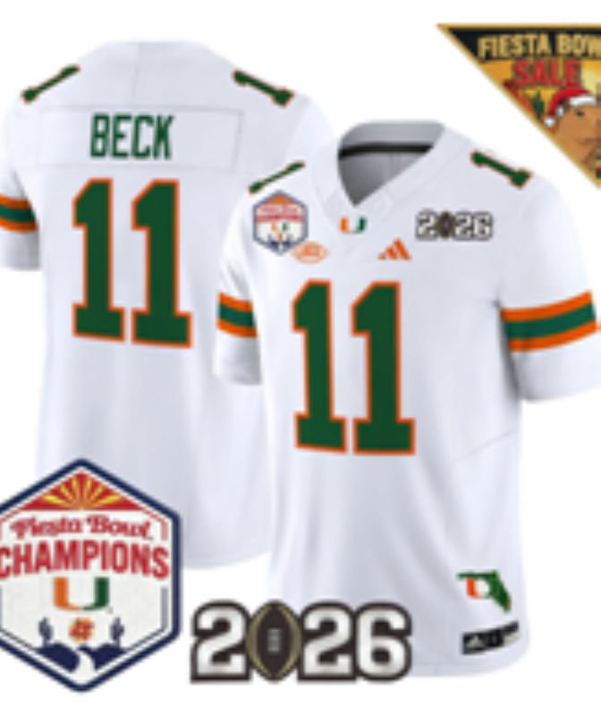 Men 2026 Miami Hurricanes #11 Beck White 3th generations Limited NCAA Jersey 0023->ncaa teams->NCAA Jersey